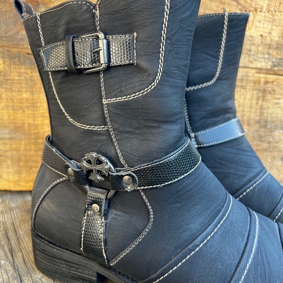Vintage 90\'s Rocker Boots Classic Black main image 8